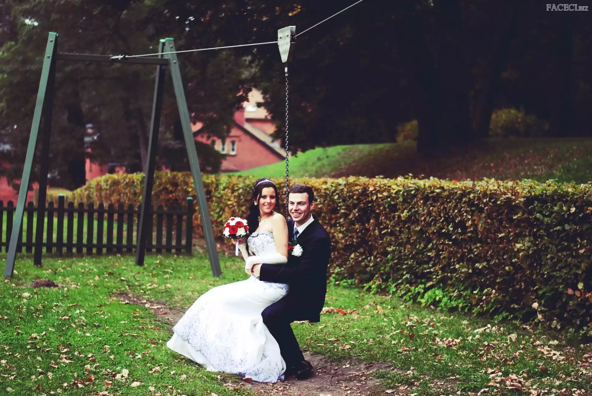 Huśtawka, Miłosne, Mężczyzna, Kobieta, Ślubne